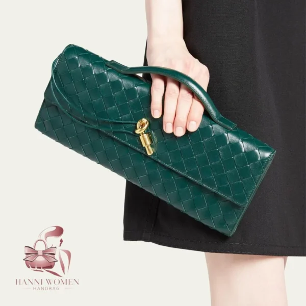 Rectangular Fashion Woven Handbag (green)